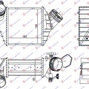 ΨΥΓΕΙΟ INTERCOOLER 1.9 TDI ΚΟΛΑΡΑ ΚΟΥΜΠΩΤΑ 02- (183x190x85)