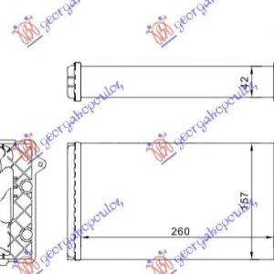 ΨΥΓΕΙΟ ΚΑΛΟΡΙΦΕΡ (M) +/-AC (262x157) ΤΥΠOY BΕΗR (ΜΑΖΙ ΜΕ ΤΙΣ ΣΩΛΗΝΕΣ)