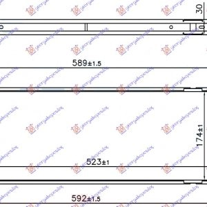ΨΥΓΕΙΟ INTERCOOLER 1.5 DCI 05- (523x174x30)