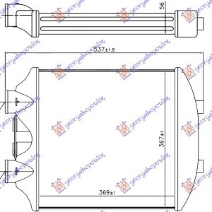 ΨΥΓΕΙΟ INTERCOOLER 1.8 TURBO ΒΕΝΖΙΝΗ - 1.9 TDi ΠΕΤΡΕΛΑΙΟ (370x365x56)