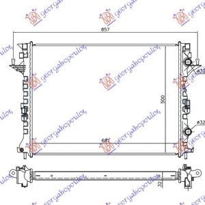 ΨΥΓΕΙΟ ΝΕΡΟΥ 2.0 DCi (ΜΗΧΑΝΙΚΟ/ΑΥΤΟΜΑΤΟ) / (2.2/3.0 DCi ΑΥΤΟΜΑΤΟ) ΠΕΤΡΕΛΑΙΟ (680x500x32)