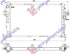 ΨΥΓΕΙΟ ΝΕΡΟΥ 1.3CDTi/1.7DTi ΠΕΤΡΕΛΑΙΟ (60x35)
