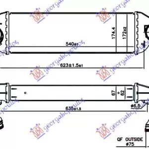 ΨΥΓΕΙΟ INTERCOOLER 3.0 sd/xDrive (540x172x67)