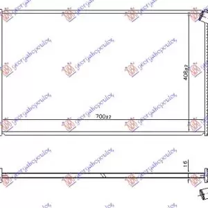 ΨΥΓΕΙΟ ΝΕΡΟΥ 1.6-1.8 16v ΒΕΝΖΙΝΗ 14- (700x410x16) ΚΟΛΑΡΟ ΜΕΣΗ ΟΔΗΓΟ