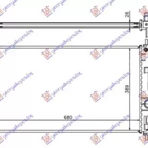 ΨΥΓΕΙΟ ΝΕΡΟΥ 1.4 TURBO (ΚΙΝΗΤΗΡΑ A14NET-B14NET) ΒΕΝΖΙΝΗ ΜΗΧΑΝΙΚΟ (680x390x26)