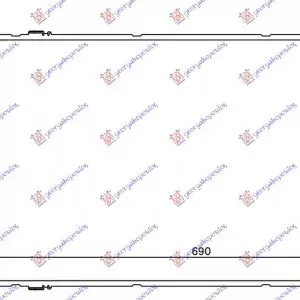 ΨΥΓΕΙΟ INTERCOOLER 2.0-2.2 D4D ΚΟΛΑΡΑ ΚΟΥΜΠΩΤΑ -09 (690x372x26)