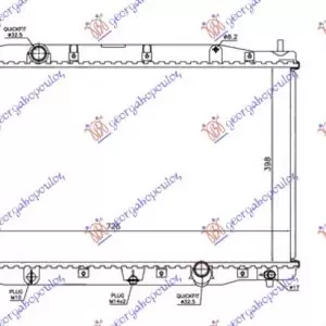 ΨΥΓΕΙΟ ΝΕΡΟΥ 2.2 CDTi ΠΕΤΡΕΛΑΙΟ ΜΗΧΑΝΙΚΟ (398x726x26)