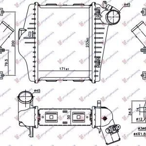 ΨΥΓΕΙΟ INTERCOOLER 1.0i TURBO (171x233x50) BEHR