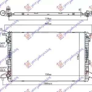 ΨΥΓΕΙΟ ΝΕΡΟΥ 1.4 TFSi ΒΕΝΖΙΝΗ - 2.0 TDi ΠΕΤΡΕΛΑΙΟ (720x480x16) ΠΑΡΟΧΕΣ ΟΔΗΓ. 32/32