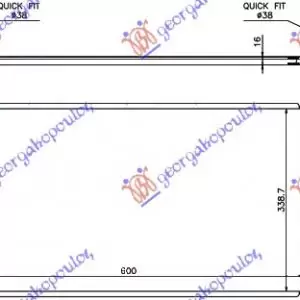 ΨΥΓΕΙΟ ΝΕΡΟΥ 1.6 (316i/320i) ΒΕΝΖΙΝΗ / 2.0 (316d/318d/320d) ΠΕΤΡΕΛΑΙΟ ΜΗΧΑΝΙΚΟ (600x339x16)
