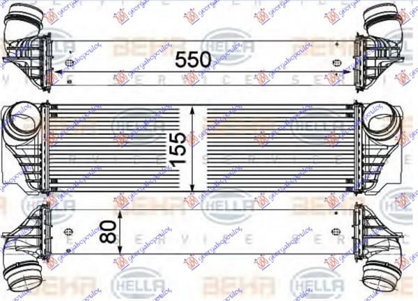 ΨΥΓΕΙΟ INTERC. 3,0 i 24V ΒΕΝΖ (550x155x8) (& GT/F07)