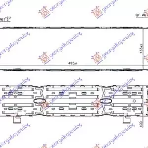ΨΥΓΕΙΟ INTERCOOLER 1.6-2.0 BENZINH (495x133x100)