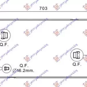 ΨΥΓΕΙΟ ΝΕΡΟΥ 1.6-2.0 ΒΕΝΖΙΝΗ ΜΗΧΑΝΙΚΟ Ν20Β16Α/Ν20Β20Α/Β (60x34,5x3,2)