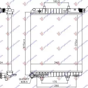 ΨΥΓΕΙΟ ΝΕΡΟΥ 1.2 VTi ΒΕΝΖΙΝΗ ΜΗΧΑΝΙΚΟ (372x340x24)