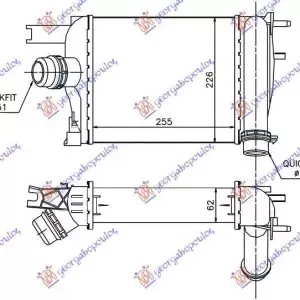 ΨΥΓΕΙΟ INTERCOOLER 1.5 DCi ΠΕΤΡΕΛΑΙΟ (255x226x62)