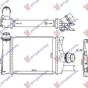 ΨΥΓΕΙΟ INTERCOOLER 0.9 TCE ΒΕΝΖΙΝΗ (257x217x40)