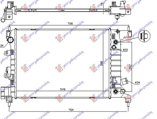ΨΥΓΕΙΟ 1.4i-16V  (55x40x1.5)ΑΥΤΟΜΑΤΟ
