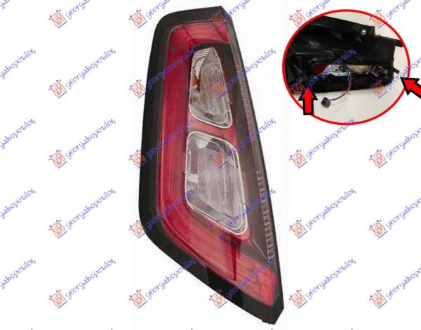 ΦΑΝΟΣ ΠΙΣΩ LED (ΧΩΡΙΣ ΠΛΑΚΕΤΑ) (ΓΙΑ ΜΟΝΤΕΛΑ ΜΕ ΒΙΔΩΤΗ ΠΛΑΚΕΤΑ) SPORT (ΜΑΥΡΟ ΠΛΑΣΙΟ) (Ε)