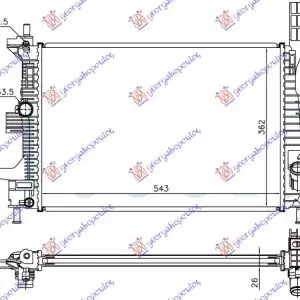 ΨΥΓΕΙΟ ΝΕΡΟΥ 1.0 EcoBoost BENZINH (543x362x26)