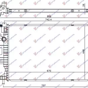 ΨΥΓΕΙΟ ΝΕΡΟΥ 1.5 EcoBoost ΒΕΝΖΙΝΗ 2.0 TDCi 15- (670x448x26)