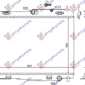 ΨΥΓΕΙΟ ΝΕΡΟΥ 1.25-1.4-1.6 ΒΕΝΖΙΝΗ ΜΗΧΑΝΙΚΟ +/- A/C (56x35.5)