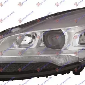 ΦΑΝΟΣ ΕΜΠΡΟΣ Bi-XENON ΜΕ ΦΩΣ ΗΜΕΡΑΣ LED ΜΑΥΡΟΣ (E)