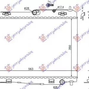 ΨΥΓΕΙΟ ΝΕΡΟΥ 1.25-1.4-1.6 ΒΕΝΖΙΝΗ ΜΗΧΑΝΙΚΟ +/- A/C (56x35.5) (BEHR)
