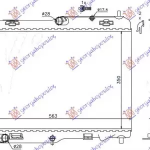 ΨΥΓΕΙΟ ΝΕΡΟΥ 1.4-1.6 TDCI ΜΗΧΑΝΙΚΟ +/- A/C (56.3x35)