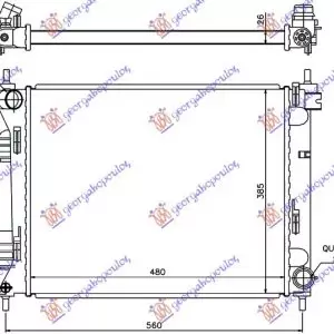 ΨΥΓΕΙΟ ΝΕΡΟΥ 1.1-1.4 CRDi ΜΗΧΑΝΙΚΟ ΠΕΤΡΕΛΑΙΟ (480x380x26)