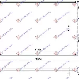 ΨΥΓΕΙΟ ΝΕΡΟΥ 1.4/1/6 Mpi ΒΕΝΖΙΝΗ ΜΗΧΑΝΙΚΟ (610x411x16)