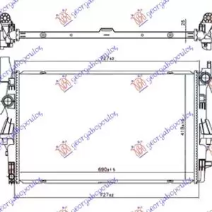 ΨΥΓΕΙΟ ΝΕΡΟΥ 1.6 (109/111 CDI) +AC (690x418x26) ΠΕΙΡΟΙ ΜΕΣΗ
