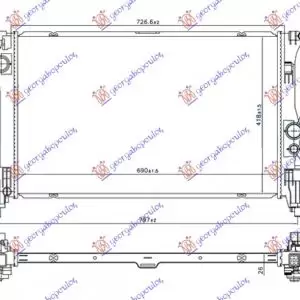ΨΥΓΕΙΟ ΝΕΡΟΥ 2.2 (114/116/119 CDI/BLUETEC)  (690x418x26) ΠΕΙΡΟΙ ΚΑΤΩ