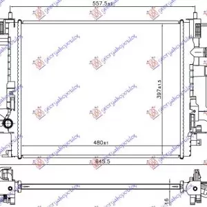 ΨΥΓΕΙΟ ΝΕΡΟΥ 0.9 TURBO / 1.0 12v ΒΕΝΖΙΝΗ (480x397x16)