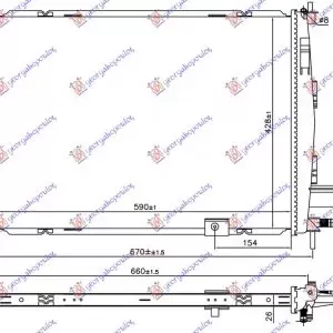ΨΥΓΕΙΟ ΝΕΡΟΥ 2.0 Dci 10- (590x428x26) ΜΕ/ΧΩΡΙΣ ΣΩΛΗΝΑΚΙ