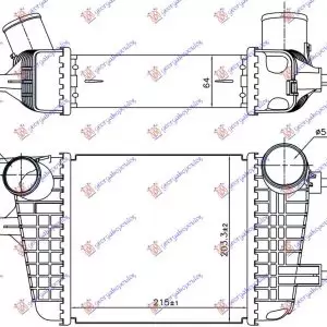 ΨΥΓΕΙΟ INTERCOOLER 1.2 DIG BENZINH (215x203x64)