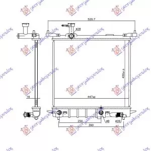 ΨΥΓΕΙΟ ΝΕΡΟΥ 1.2 12v ΒΕΝΖΙΝΗ AYTOMATO (445x400x16)