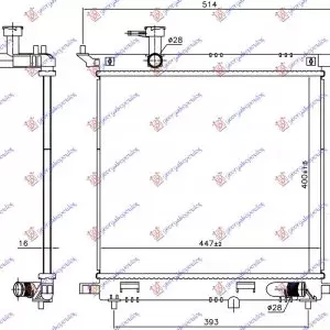 ΨΥΓΕΙΟ ΝΕΡΟΥ 1.2 16v ΒΕΝΖΙΝΗ ΜΗΧΑΝΙΚΟ (400x450x16)