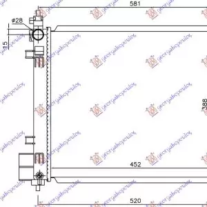 ΨΥΓΕΙΟ ΝΕΡΟΥ 1.2 DIG ΒΕΝΖΙΝΗ ΜΗΧΑΝΙΚΟ (450x390x16)