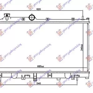 ΨΥΓΕΙΟ ΝΕΡΟΥ 2.5i ΒΕΝΖΙΝΗ 2.0 DiT ΠΕΤΡΕΛΑΙΟ (340x685x16) (KOYO)
