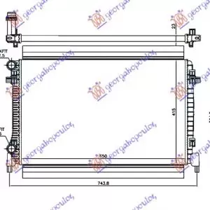 ΨΥΓΕΙΟ ΝΕΡΟΥ 1.6i 16V (65x41.5x2.3)
